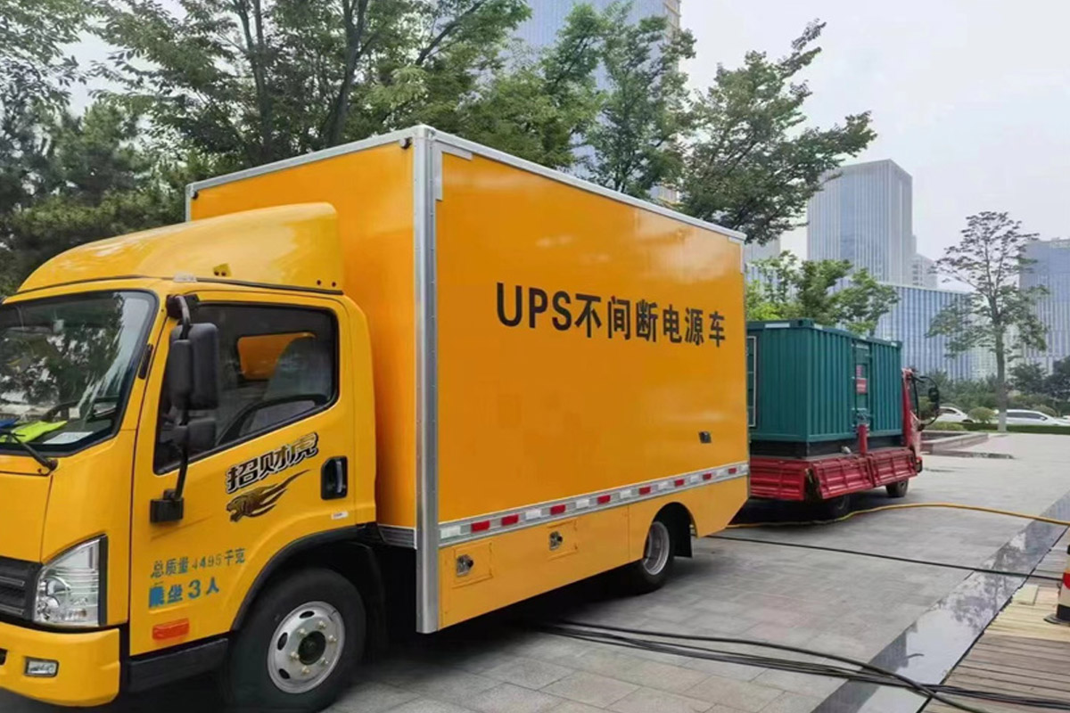 仙居发电机租赁施工现场