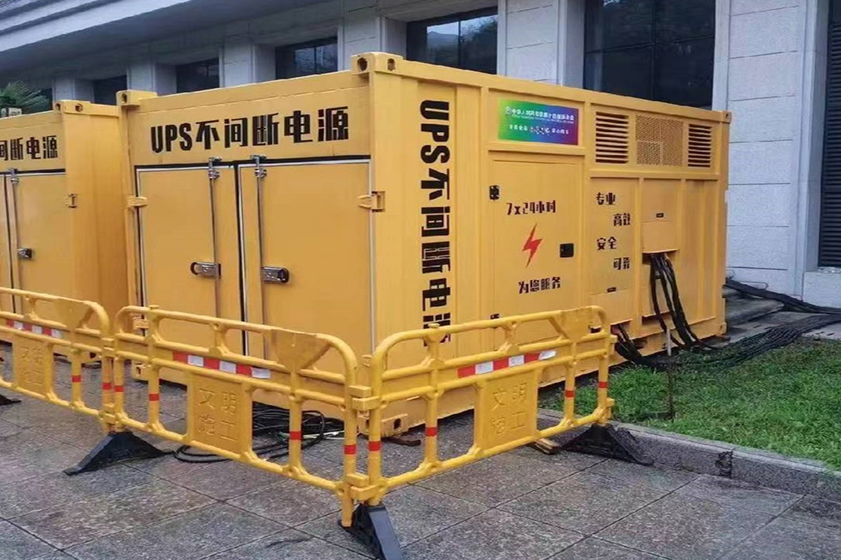 仙居发电机租赁施工现场